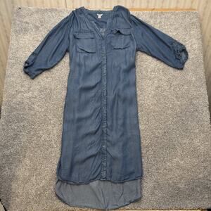 Cato Shirt Dress 18/20W Plus Buttons High Low Pockets Western Farm Cottagecore